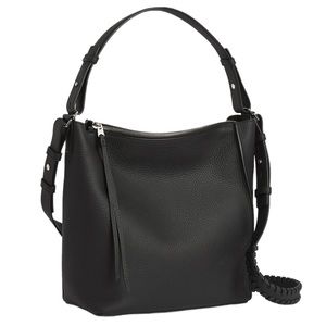 AllSaints Black Kita Leather Shoulder Crossbody Bag